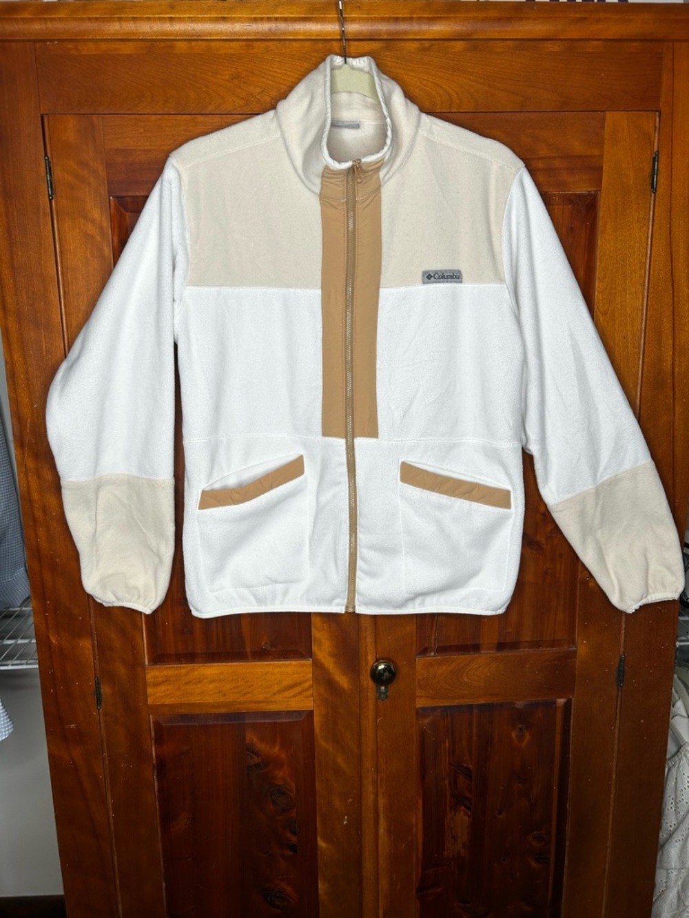 Columbia Two-Tone Fleece Falls Full Zip Color Block Jacket Outdoor Travel Hiking